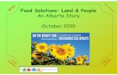 An Alberta Story October 2010 - Brandon University · 2016-06-21 · Growinggy Food Security in Alberta Mission En a in AlbertansEngaging Albertans–groups, iti bi organizations,
