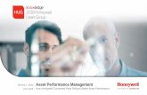 Asset Performance Management - Honeywell...EVENT MANAGEMENT & VISUALIZATION Heuristic Event, Deviation Detection, Fault Modelling Rule Based Model Trained EVENT MANAGEMENT VISUALIZATION