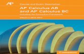 AP Calculus AB and AP Calculus BC Course and Exam ...€¦ · AP ® Calculus BC Course and Exam Description Effective Fall 2016 New York, NY. About the College Board The College Board