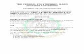 THE FEDERAL POLYTECHNIC, ILARO · 2019-09-04 · the federal polytechnic, ilaro 2019/2020 admissions payment of acceptance fee all candidates offered admission in the 2019/2020 session