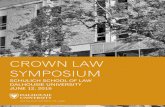 CROWN LAW SYMPOSIUM - Dalhousie University Law... · crown law symposium schulich school of law dalhousie university june 12, 2019
