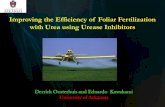 Improving the Efficiency of Foliar Fertilization with Urea ... · Urea-75% with NBPT Compared Urea-100% • Chlorophyll • N Uptake • N Fertilizer Use Efficiency • Lint Yield