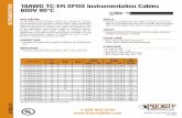 18AWG TC-ER SPOS Instrumentation Cables … TC SPOS Instrumentation Cables 600V 90C.pdfAPPLICATION: TC-ER SPOS Instrumentation Cables are suitable for control, instrumentation and
