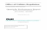 Office of Utilities Regulation...Office of Utilities Regulation Consumer & Public Affairs Department Quarterly Performance Report (Revised to Include Guaranteed Standards Reports*)