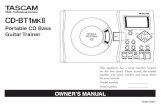 CD-BT1 - TASCAMCD-BT1 @# Portable CD Bass Guitar Trainer OWNER’S MANUAL This appliance has a serial number located on the rear panel. Please record the model number and serial number