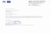~~ TW JAYSYNTH DYESTUFF (INDIA) LTD....Member entitled to attend and vote is also entitled to appoint a Proxy to attend and vote on behalf of the Member and that a Proxy need not be