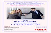 2017 MANUFACTURERS’ REPRESENTATIVES LOCATOR / …2017 MANUFACTURERS’ REPRESENTATIVES LOCATOR / DIRECTORY A Directory Of Performance-Proven, Marketing & Multiple-Line, Field Sales