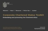 Corporate Chartered Status Toolkit · Click here to ensure you’re viewing the ... available here. View/download the video > Video content What Chartered status means Spreading the