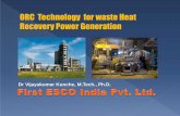 ORC Technology for waste Heat Recovery Power Generationfirstesco.com/.../02/Waste-Heat-Recovery-ORC_FirstESCO.pdf · 2017-02-10 · Sources for Waste Heat Recovery Gas Turbine Exhaust