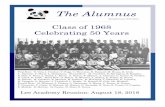 The Alumnus - Lee Academy Alumni Association...The Alumnus Class of 1968 Celebrating 50 Years Spring/Summer 2018 edition Lee Academy Reunion: August 18, 2018 First Row: D. Cole, L