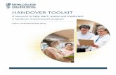 Handover Toolkit - Royal College of Physicians and Surgeons of … · 2020-03-30 · Handover is an important form of communication between physicians and an integral component of