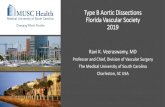 Type B Aortic Dissections Florida Vascular Society 2019...Type B Aortic Dissections Florida Vascular Society 2019 Ravi K. Veeraswamy, MD Professor and Chief, Division of Vascular Surgery