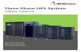 Three Phase UPS System - Ablerex Singaporeablerex.com.sg/wp-content/uploads/2018/12/Ablerex-3P-UPS... · 2018-12-07 · Three Phase UPS System 100kVA-500kVA Up to 96% efficiency across