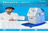 RENALYX - RxT17renalyx.com/brochure.pdf · 2020-02-19 · +91-80-4114-2621 salesinfo@renalyx.com RENALYX - RxT17 Renalyx brings you India's first's hemodialysis machine offering smart