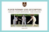 player pathway level descriptors - Pitcherofiles.pitchero.com/counties/1/1361800110.pdf · which level to grade that player at. When observing a young cricketer, coaches can make
