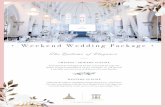 WEEKEND WEDDING PACKAGE CHIJMES - SingaporeBrides · become synonymous with the Prive Brand, Prive Catering is an ... WESTERN CUISINE Weekend Wedding Package . Chinese Cuisine Round