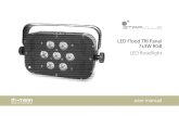 7x3W RGB LED Flood TRI Panel LED floodlight · 2017-02-21 · 7.1 Starting the device ... Take care when running the cables to prevent tripping hazards. Starting up ... Starting up