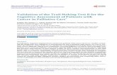Validation of the Trail Making Test B for the Cognitive ... · the Shapiro Wilk test, Spearman’s non-parametric correlation test was used to assess whether there were corre-lations