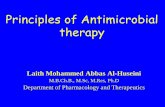 Principles of Antimicrobial therapy - University of Al ...€¦ · Principles of Antimicrobial therapy Laith Mohammed Abbas Al-Huseini M.B.Ch.B., M.Sc, M.Res, Ph.D Department of Pharmacology