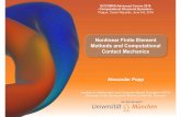 Nonlinear Finite Element Methods and Computational Contact ...shortcourse2018.it.cas.cz/im/data/my/2018_Lecture_22.pdf · First papers on finite element methods applied to contact