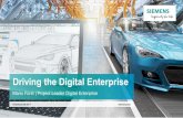Driving the Digital Enterprise · 2017-07-20 · Digital Enterprise Suite Digital Enterprise is our portfolio of solutions for the digital transformation – in both discrete and