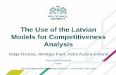 The Use of the Latvian Models for Competitiveness Analysisinforumweb.umd.edu/papers/conferences/2017/latvia... · 2017-09-12  · 1 Velga Ozolina, Remigijs Pocs, Astra Auzina-Emsina.