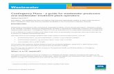 Contingency Plans - a guide for wastewater producers and ... · Wastewater is hazardous to the environment, especially to inland, marine and ground waters. Therefore it needs to be
