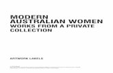 WORKS FROM A PRIVATE COLLECTION · Modern Australian Women: Works from a Private Collection ... as a distinguished portraitist and painter of still life. Her powerfully composed works,