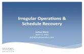Irregular Operations & RecoveryIrregular Operations & Schedule Recovery Joshua Marks April 11, 2011 josh@marksaviation.com 1