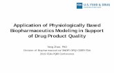 Application of Physiologically Based Biopharmaceutics ...• Physiologically-Based Biopharmaceutics Modeling (PBBM) in support of drug product quality – Common applications – Common