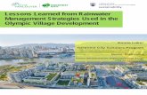 Lessons Learned from Rainwater Management Strategies Used in … · 2019-02-15 · Lessons Learned from Rainwater Management Strategies Used in the . Olympic Village Development.