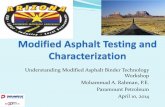 Understanding Modified Asphalt Binder Technology...Apr 10, 2014  · Objectives Gain a basic understanding of modified asphalt, it’s testing and characterization. Know the basic