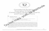 Considering Empirical Conversation Analysis Research ...Chapter 12 • Empirical Examples of Applied Conversation Analysis Research and Future Directions 253 witnessing refers to a