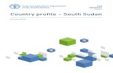 Country profile South Sudan · South Sudan 3 Climate Most of South Sudan has a sub-humid climate. The average annual rainfall is around 900 mm/year, and ranges between 700 mm in the