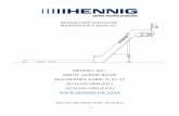 HENNIG, INC. 9900 N. ALPINE ROAD MACHESNEY PARK, IL …...HENNIG CHIP CONVEYOR MAINTENANCE MANUAL - 2 - IMPORTANT INSTRUCTIONS FOR ORDERING PARTS HENNIG CHIP CONVEYOR The Hennig Chip