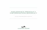 INSURANCE PRODUCT INFORMATION BOOKLET · 2020-04-02 · This booklet contains Insurance Product Information Documents for the insurance benefits that come with your Lloyds Bank Platinum