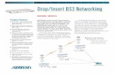 Drop/Insert DS3 Networking - ADTRAN · 2005-01-18 · Product Features Controller cards provide DS1 drop and insert capability for DS3 networks DS1 cross connects between both DS3