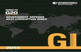 GOVERNMENT DEFENCE ANTI-CORRUPTION INDEX · 2016-01-19 · The Government Defence Anti-Corruption Index (GI) ... • The G20 accounts for 16 of the 20 largest arms exporters (including