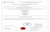 Certificate of Factory Production Control · Certificate of Factory Production Control 0765-CPR-0372 In compliance with Regulation 305/2011/EU of the European Parliament and of the
