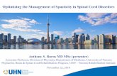 Optimizing the Management of Spasticity in Spinal Cord ...torontopmrconference.com/2019/.../6...Spasticity-Spinal-Cord-Disord… · The Impact of Spasticity following Spinal Cord