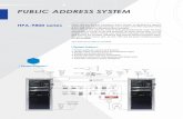 PUBLIC ADDRESS SYSTEM · 2018-11-14 · Public Address with Talkback System is designed for general announcing with advanced technology and complies with IMO regulation III/6.5 &