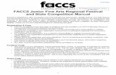 FACCS Junior Fine Arts Regional Festival and State ...… · All FACCS competition coordinators, officials, and judges are aware of competition rules and regulations and are empowered