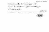 Bedrock Geology of the Kassler Quadrangle Colorado · Bedrock Geology of the Kassler Quadrangle Colorado By GLENN R. SCOTT GEOLOGY OF THE KASSLER QUA.DRANGLE, JEFFERSON AND DOUGLAS