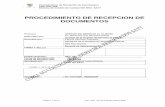 PRC-GSC-008 RECEPCION DE DOCUMENTOS · 2014-12-04 · Procedimiento de Recepción de Documentos PRC-GSC-008 Sistema de Gestión de Calidad ISO 9001 -SATT Página 1 de 12 Rev. 002