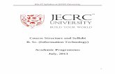 BSc-IT Syllabus at JECRC University B.Sc...BSc-IT Syllabus at JECRC University 4 Semester – III Course Code Course Name L (Hr.) T (Hr.) P (Hr.) C CA-3011 Data structures & Algorithms
