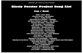 Kirsty Forster Project Song List - AMV Live Music · 2019-04-09 · Kirsty Forster Project Song List Pop / Rock 2002 – Anne Marie 8 Days A Week – The Beatles 9 to 5 – Dolly
