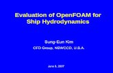 Evaluation of OpenFOAM for Ship Hydrodynamics...Evaluation of OpenFOAM for Ship Hydrodynamics Sung-Eun Kim CFD Group, NSWCCD, U.S.A. June 8, 2007 2 Outline • Motivation • Pilot