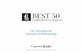 2020 Best 50 Methodology - corporateknights.com€¦ · Best 50 fast facts 1 Overview Annual ranking of corporate sustainability performance. Released each June during the Corporate