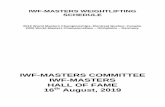 IWF-MASTERS COMMITTEE IWF-MASTERS HALL OF FAMEinternational weightlifting federation iwf masters committee iwf-masters hall of fame 2018-2019. ... 31 scheving hrund isl 40 66.33 172.0