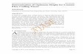 Determination of Optimum Height for Counter Flow Cooling Tower · Asian Journal of Applied Science and Engineering, Volume 2, No 2 (2013) ISSN 2305-915X Copyright © 2012, Asian Business